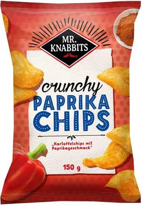 Produktbild von Mr. Knabbits Knusprige Paprika Chips 150g