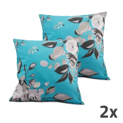 Produktbild von HOME ELEMENTS Kopfkissenbezug blau, rosa, 2er-Set