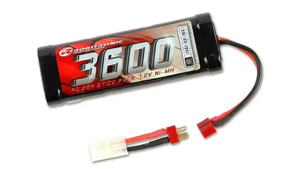 Produktbild von Robitronic NiMH Akku 3600mAh 7,2V Stick Pack T-Stecker & Tamiya