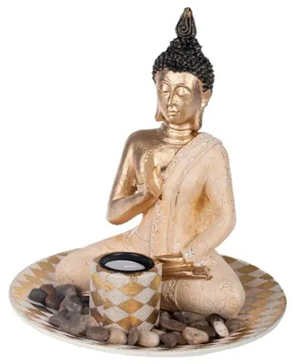 Produktbild von Concorde Buddha-Statue - mit Kerzenhalter - Polystone - 25 cm