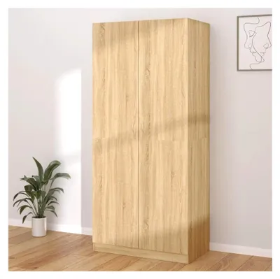Produktbild von Kleiderschrank Sonoma-Eiche, 90 x 52 x 200 cm, Holzwerkstoff