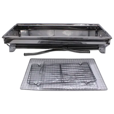 Produktbild von IMEX tragbarer BBQ Grill Edelstahl 8-teilig 69x29cm