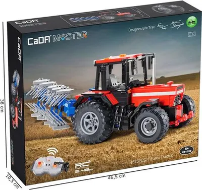 Zdjęcie produktu dla Cada Model 27062 C61052W - Zdalnie Sterowany Traktor Budowlany dla Młodych Inżynierów