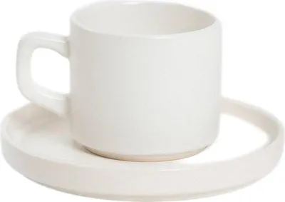 Zdjęcie produktu dla HOMLA Filiżanka FAMELIO ze spodkiem biała 200 ml