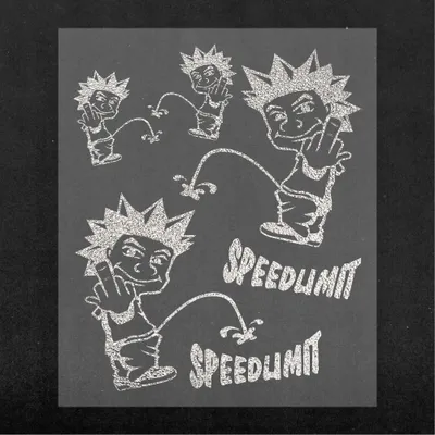 Obrázok produktu pre Nálepka Speed Limit Silver 14 x 16 cm