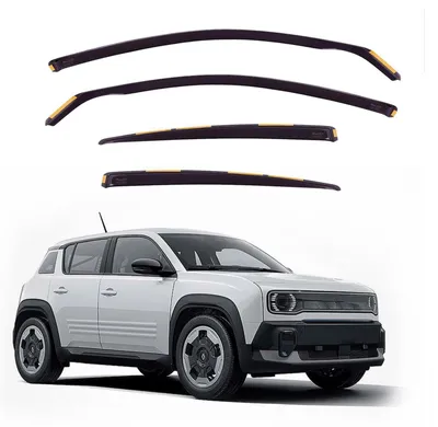 Produktbild von Windabweiser  Passend Für Renault 4 E-Tech Elektro 5D ab 2025 4tlg LSE Regenabweiser, Schwarz, Getönt, Aerodynamisch, Einfache Montage, Befeistigung mit Clips