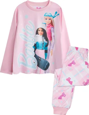 Obrázok produktu pre Barbie - Pyžamo s dlhými nohavicami pre dievčatá s dlhým rukávom NS8735 (140) (Ružová)