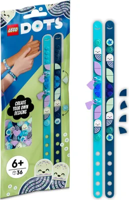 Produktbild von LEGO 41942 DOTS Ozean Armband mit Anhängern, DIY Bastelset, Kinderschmuck-Set, Spielzeug für Kinder ab 6 Jahren, Freundschaftsbänder, Kinderarmband