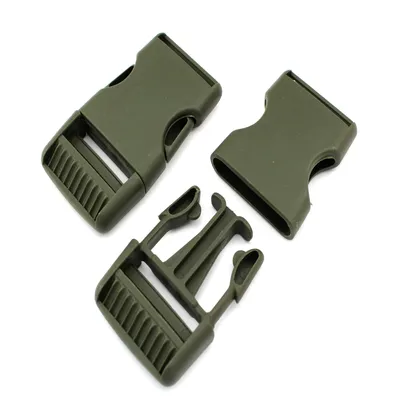 Produktbild von 5 Steckschnallen Olive 30mm grade Kunststoffschnalle Steckverschluss Schnalle