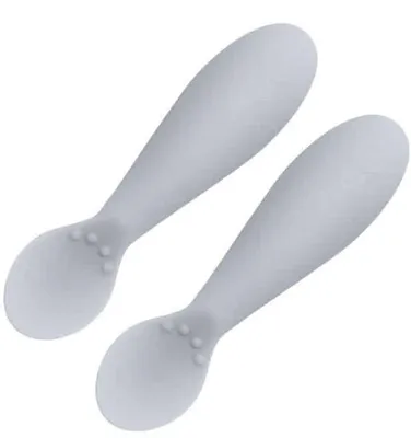 Produktbild von Babylöffel aus Silikon Tiny Spoon 2stk. Grau 6m+ EZPZ