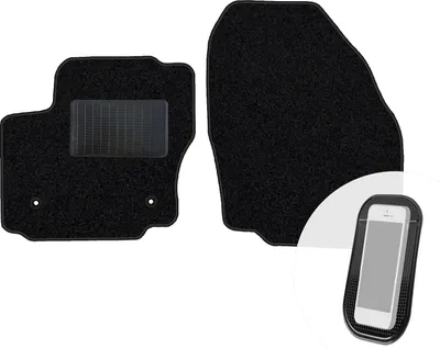 Produktbild von moto-MOLTICO Vorne Fußmatten Auto Velours Autoteppiche Schwarz Automatten Set 2-teilig passend für Ford Explorer 2001-2006