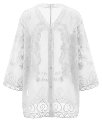Produktbild von Damen Bluse aus 100% Baumwolle in Weiß, Größe L