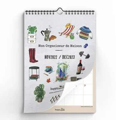 Wandkalender 2023, 30 x 42 cm, 16 Monate, Sep 2022 - Dez 2023