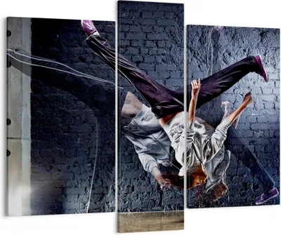 Produktbild von Bild auf Leinwand - Leinwandbild - Tänzer Mode Flip Mädchen - 95x80cm - Wand Bild - Wanddeko - Leinwanddruck - Bilder - Kunstdruck - Wanddekoration - Leinwand bilder - Wandkunst - CB95x80-2110