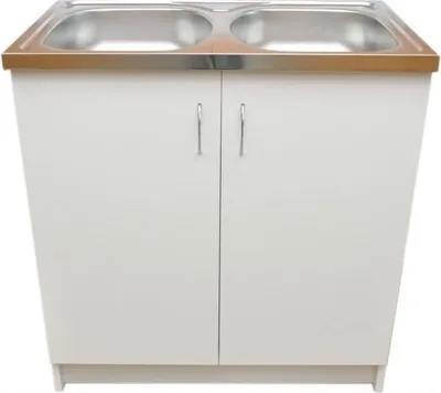 Produktbild von Stamar | kuchynská skrinka - drez - 80x50 cm - biela - sifón