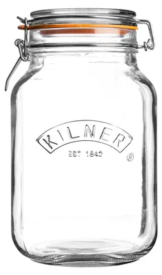 Produktbild von Vorratsglas 1,5L quadratisch Kilner mit Bügelverschluss luftdicht Glas