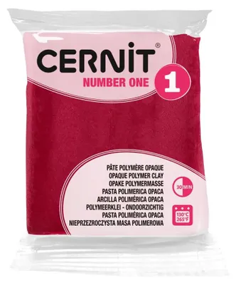 Image de Cernit Argile Polymère N°1 Argile Polymère Bordeaux 56 g