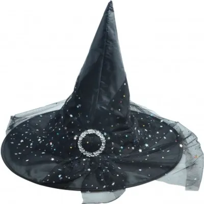 Immagine prodotto di Cappello da strega adulto nero 44x34cm carnevale