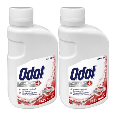 Zdjęcie produktu dla Odol med 3 guma do żucia i płyn do płukania jamy ustnej bez alkoholu 125ml opakowanie 2 szt
