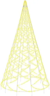 Obrázok produktu pre vidaXL LED vianočný stromček pre stožiar Teplá biela 3000 LED diód 800 cm