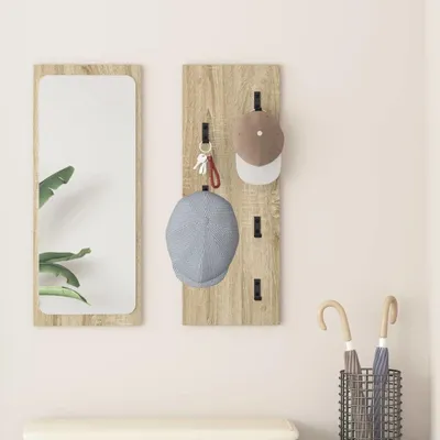 Produktbild von Möbel Wandmontierter Kleiderständer Sonoma Eiche 30 x 1.5 x 80 cm - Wandregale 874469