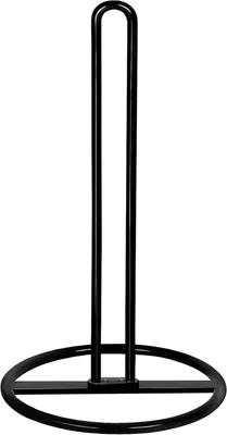 Produktbild von 2 Schwarzer Küchenrollenhalter Stehend, Küche Papierhandtuchhalter für Standard und große Rollen, für Küche und Esstisch Arbeitsplatte (Schwarz)