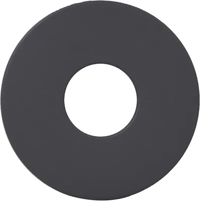Productafbeelding van Pellebuis Muurrozet - Wandrozet Rookkanaal - Pelletkachel Aansluiting - Hittebestendige Lak - 70 mm Rand - Zwart Metallic