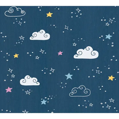 Immagine prodotto di Carta da parati in tessuto non tessuto 38141-1 Little Love blu cielo notturno