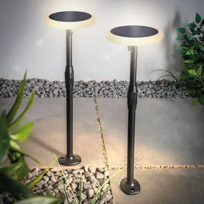 Produktbild von esotec Solar Stableuchten 2er-Set höhenverstellbar neigbar wetterfest 102273
