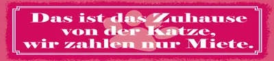 Produktbild von vianmo Holzschild 10x46 cm Das ist das Zuhause von der Katze