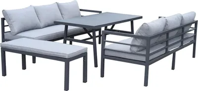 Produktbild von »San Menaio« Gartenlounge Set, Aluminium, grau