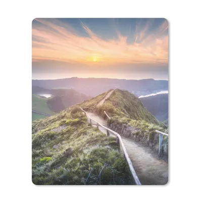 Produktbild von MuchoWow® Mauspad Mousepad Berge - Sonne - Natur 19x23 cm - Mousepads - Maus Mat - Pad - Mausunterlage - Mauspads - Spielen