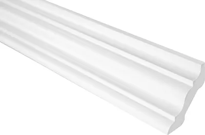 Produktbild von GRAND DECOR Stuckleisten Decke modern, PolyurethanHartschaum weiß - 2m Deckenleisten glatt Rahmenleisten Deckenstuck zum kleben (2 Meter P827)