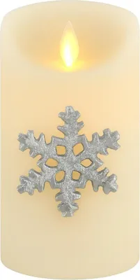 Produktbild von Marrakesch Kerzenstecker Silber 6x6cm | Candle Pins Stecker für Adventskranz, Stumpenkerzen & Kerzenhalter als Schneeflocke Deko Muster -H- | Weihnachtsdeko Adventsdeko Kerzenpin Pin zum Stecken