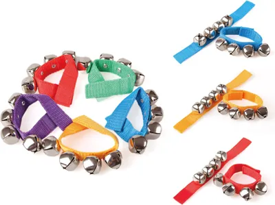 Produktbild von Bunte Schellenarmbänder – 1 Paar für Musik & Bewegung - 3851