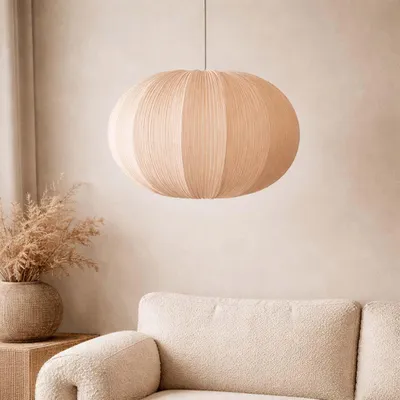 Obrázok produktu pre Závesná lampa Milton & Oldbrook Japandi, Ø 40 cm, farba Corfu Beige