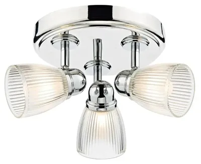 Zdjęcie produktu dla Łazienkowa sufitowa lampa Cedric CED7638 żebrowana IP44 chrom