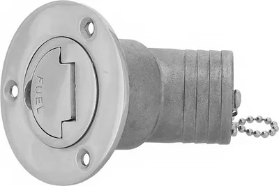 Produktbild von Tankstutzen 38 mm Edelstahl mit 30° Winkel Benzin / Wasser Boot Wohnmobil Größe: Wasser