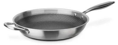 Produktbild von GSW 868532 Inoxxa Black, Bratpfanne mit Gegengriff und Wabenstruktur - ⌀32 cm