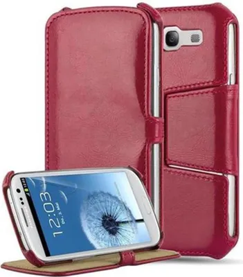 Produktbild von Cadorabo Schutzhülle für Samsung Galaxy S3 / S3 NEO Hülle in Rot Handyhülle Etui Case Cover Tasche