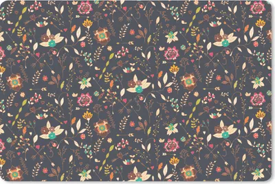 Produktbild von MuchoWow® Schreibtischunterlage Muster - Sommer - Blumen 60x40 cm - XXL Mauspad - Großes Mauspad