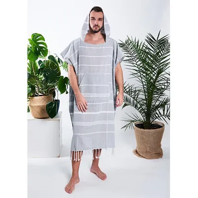 Zdjęcie produktu dla Poncho hammam męskie 100% naturalna bawełna Yeye