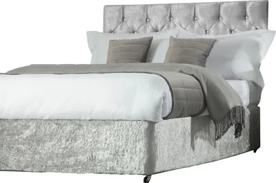 Produktbild von Belledorm - Betttuch "Divan", Pannesamt BM400 (Doppelbett) (Silber)