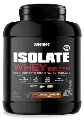 Image de Whey Isolate - Weider - Isolate Whey 100 CFM (2kg) - Saveur Chocolate Fudge