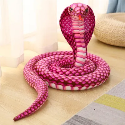 Productafbeelding van Grote knuffelslang, 240 cm, roze, pluche knuffel