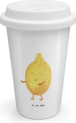 Produktbild von Mr. & Mrs. Panda Kaffeebecher To Go Beste Freunde Zitrone - Weiß - Geschenk, Fehlende Keywords, Lustige Sprüche, Thermokaffeebecher, Coffee Becher, Thermobecher, ToGo