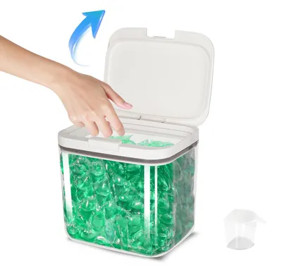 Aufbewahrungsbox für Waschpods, 4,5 L, luftdicht, transparent