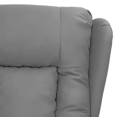Image de vidaXL Fauteuil de massage Gris Similicuir