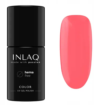 Zdjęcie produktu dla INLAQ Lakier Hybrydowy Neonowy Jellybean Pink 6ml Neon HEMA Free