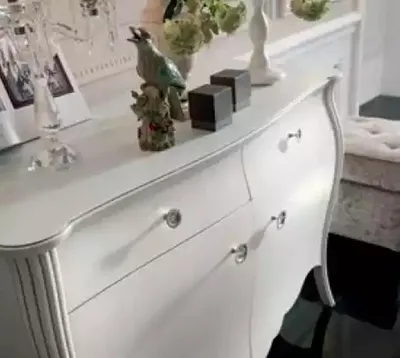 Produktbild von Anrichte Sideboard Weiß Sideboards Massiv Holz Schrank Möbel Kommoden